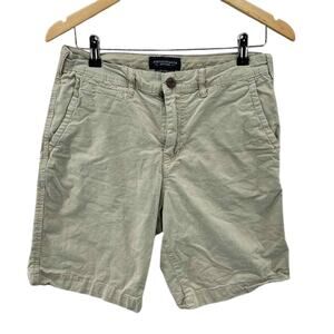 American Eagle Chino Shorts‎ Mens 30 Khaki Cotton Pockets Flat Front